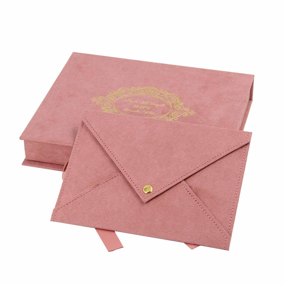 High End Unique pink Velvet Bridesmaid Acrylic Invitation Gift Box