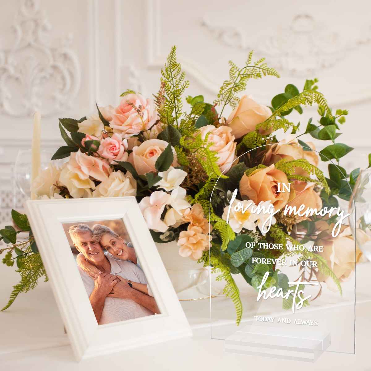 Clear Acrylic Wedding Signs for Ceremony and Reception