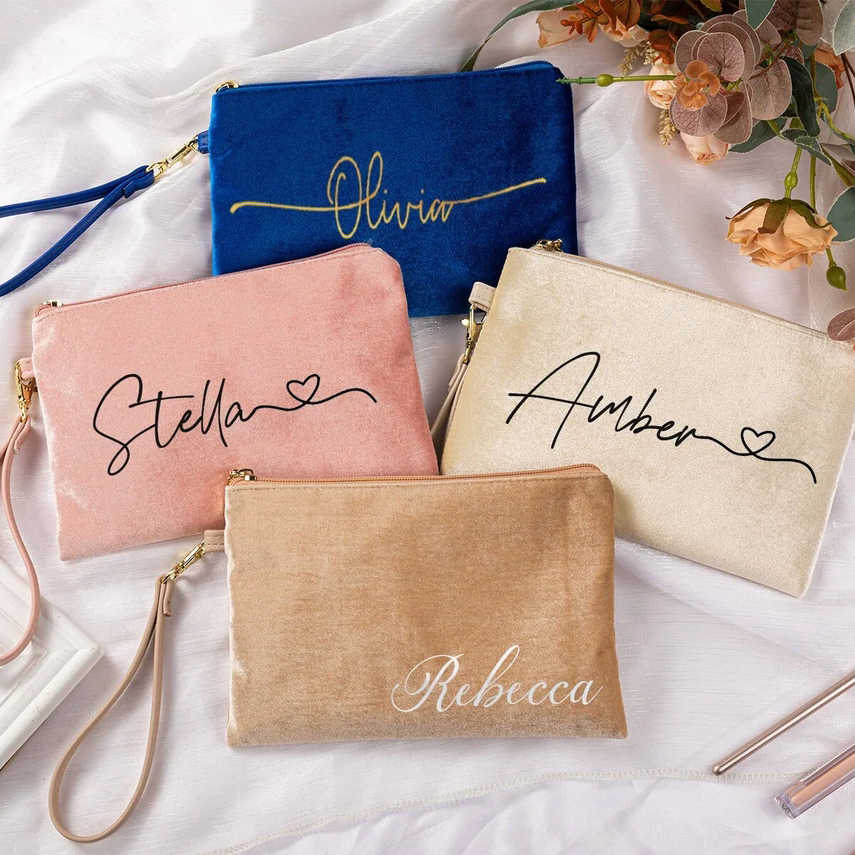 Makeup Bag Luxury Bridesmaid Gifts Pouch