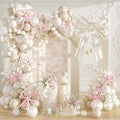 Pearl White Balloon Garland Arch for Wedding