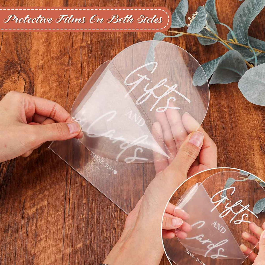 Clear Acrylic Wedding Signs for Ceremony and Reception