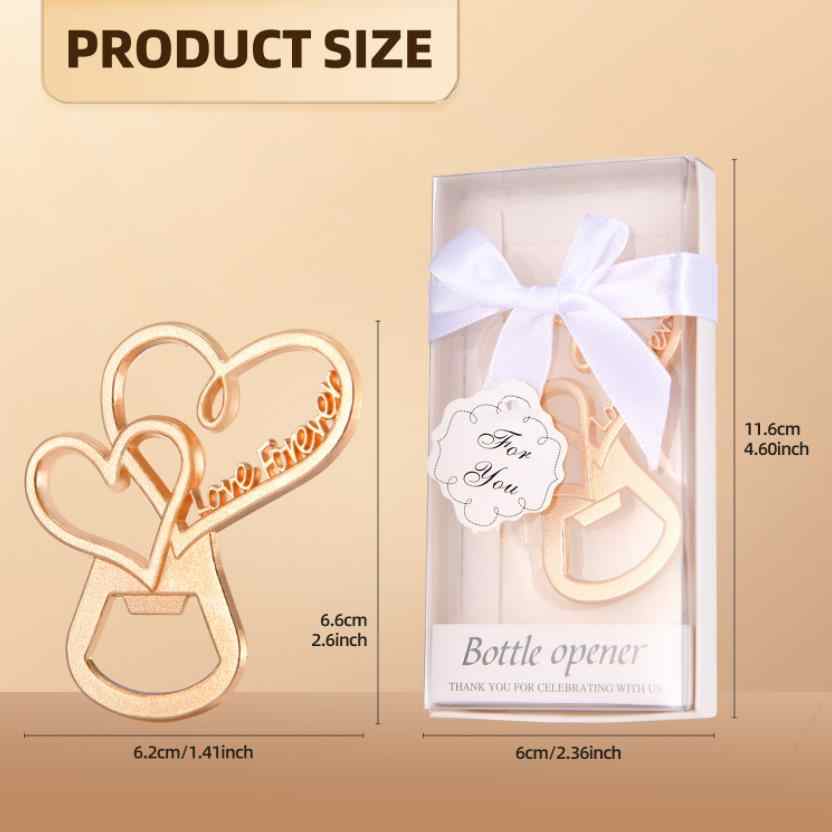Heart Love Forever Bottle Openers for Wedding Favors