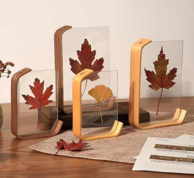 Novelty Gift Idea Wooden Acrylic L-Shaped Photo Frame