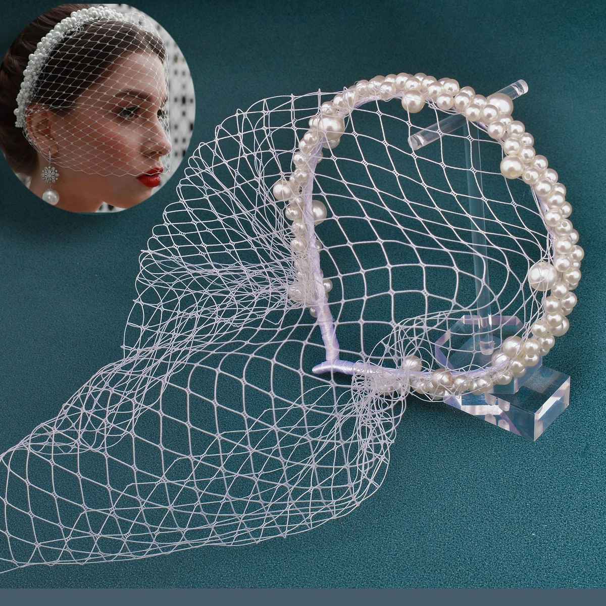 Bridal Retro Elegant Alloy Mesh Headband