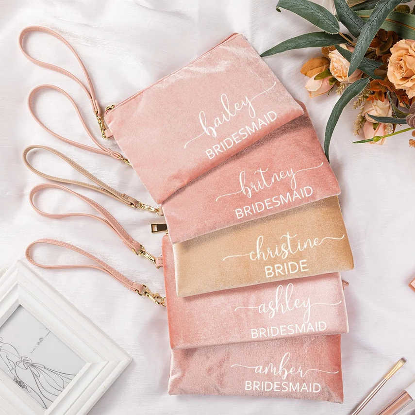 Makeup Bag Luxury Bridesmaid Gifts Pouch